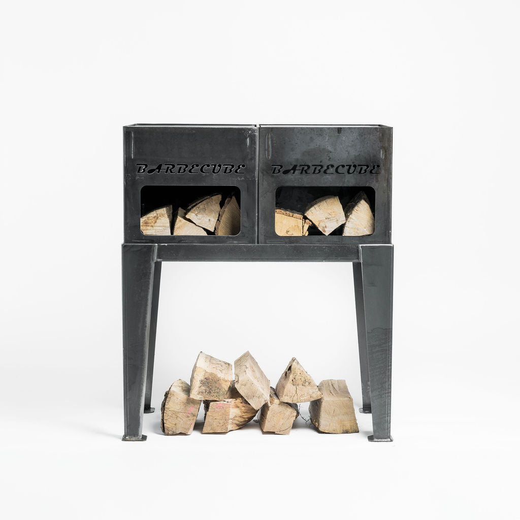 Barbecues jumeaux et support
