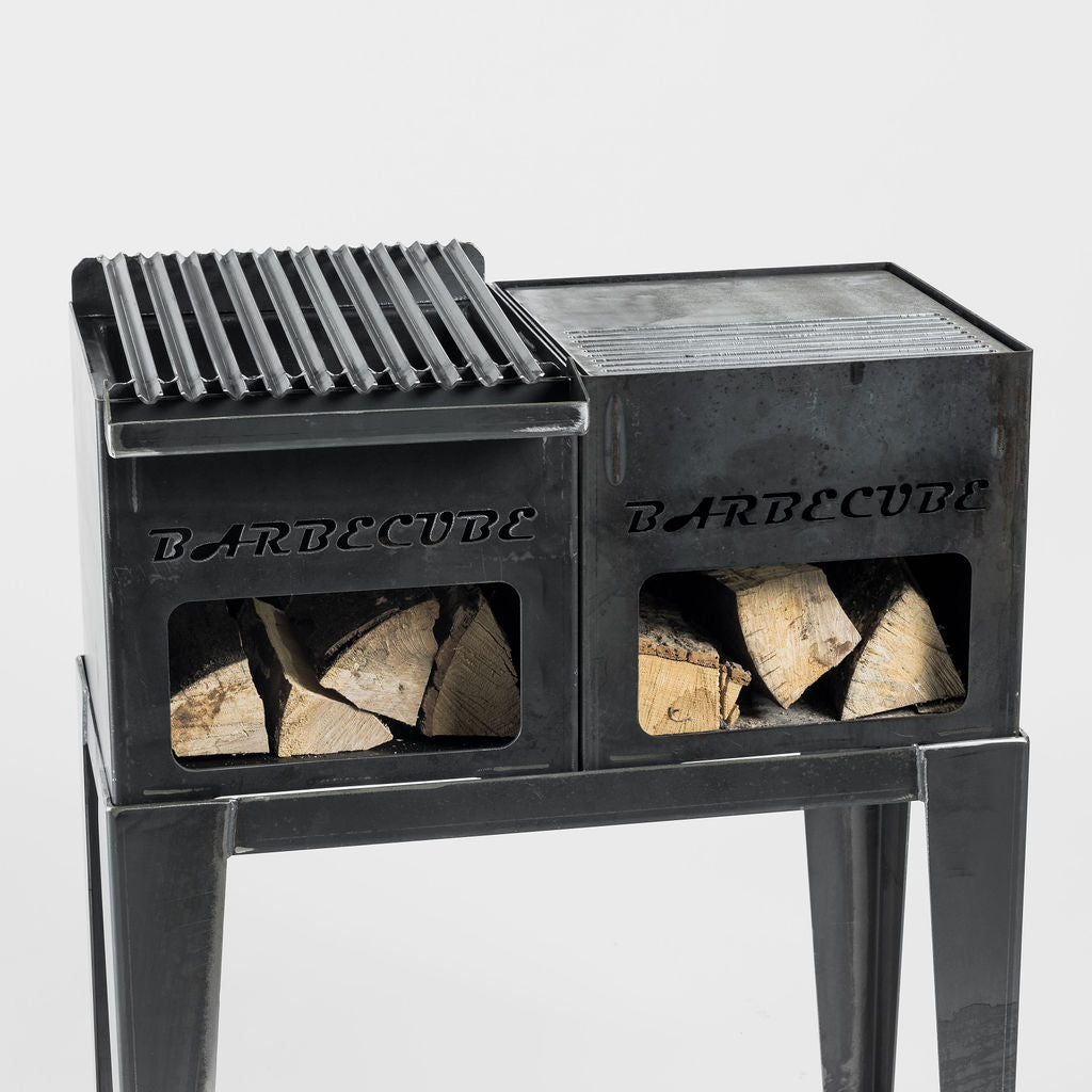 Barbecues jumeaux et support
