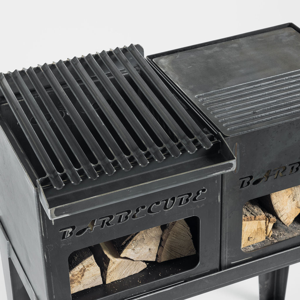 Barbecues jumeaux et support