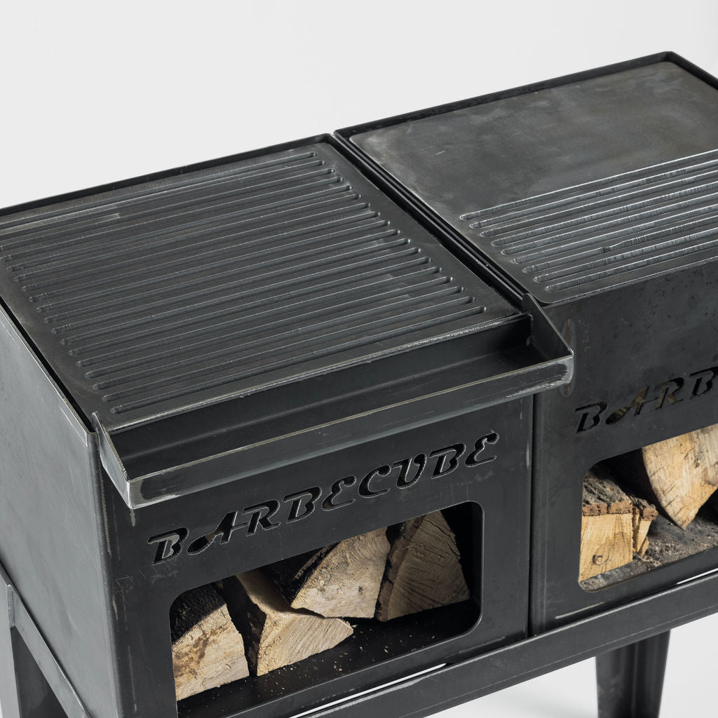Barbecues jumeaux et support