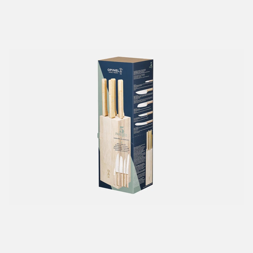 Opinel Parallèle Bread Block 5 piece Knife Set