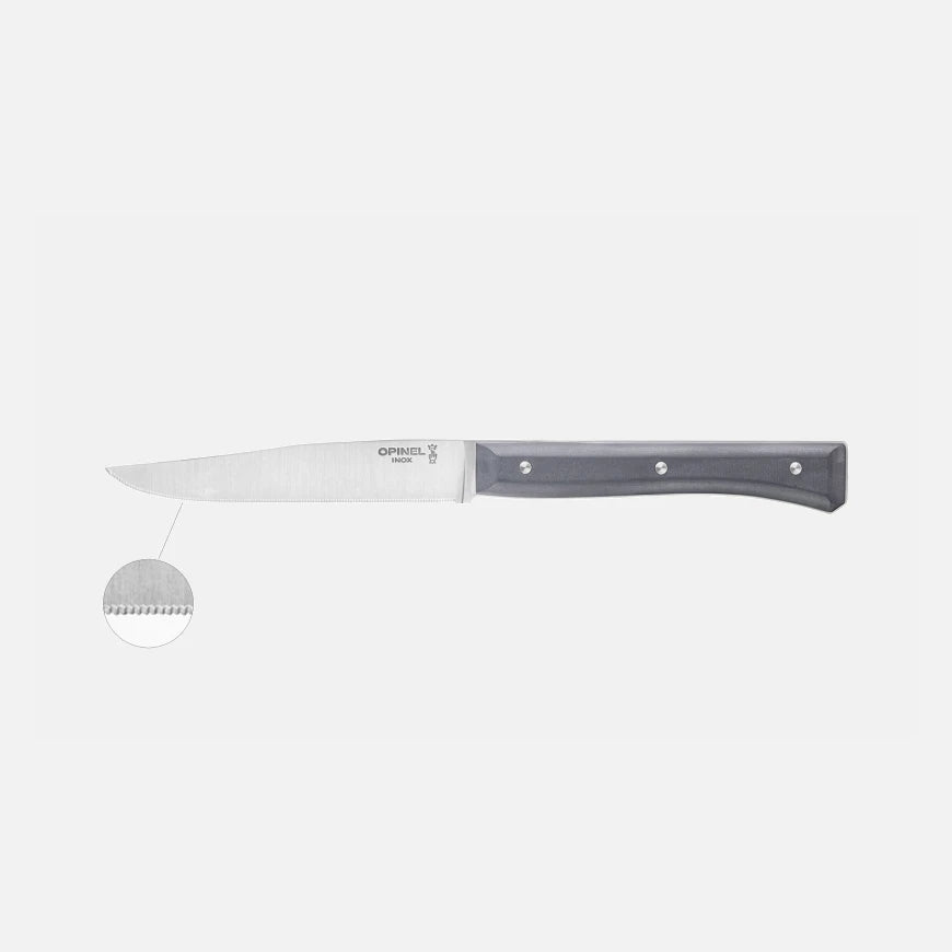 Opinel Set of 4 Facette Slate Micro Serrated table knives